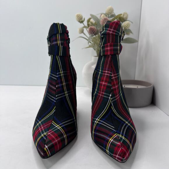 Betsey Johnson Millburn Tartan Stewart Royal Plaid Boot Women 7.5 Tried On - Picture 2 of 12